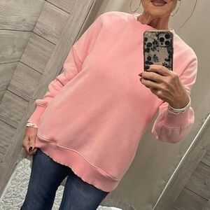 Zenana Full Size Acid Washed Double Ribbed Sweatshirt